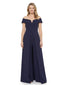 Chicsew Off Shoulder Sleeveless Jumpsuit Floor Length Stretch Crepe For Mother Of The Bride