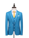 Blue Classic 2 Piece Men's Suit with Regular Fit and Sophisticated Peak Lapel CN473