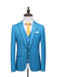 Blue Classic 2 Piece Men's Suit with Regular Fit and Sophisticated Peak Lapel CN473