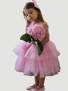 Pink Flower Girl Dresses For Weddings Off Shoulder Flowers Girls Pageant Dress Prom Kids Communion Gowns