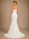ChicSew Modern Strapless Sleeveless Boning Crepe Long Mermaid Wedding Dress