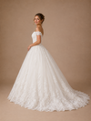 ChicSew Elegant V-Neck Off The Shoulder Lace Tulle A-Line Floor-Length Wedding Dress