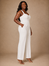 ChicSew Modern Elegant Crepe Sweetheart Long Wedding Jumpsuit
