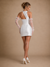 ChicSew Pretty Satin One Shoulder Sheath Mini-Length Wedding Dresses