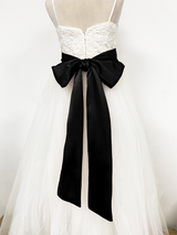 Girls Satin Tie Back Belt