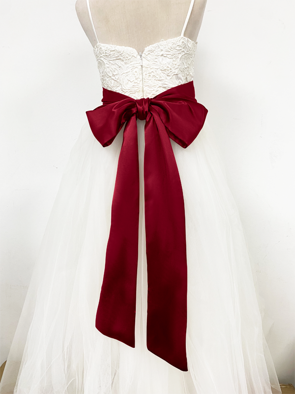 Girls Satin Tie Back Belt