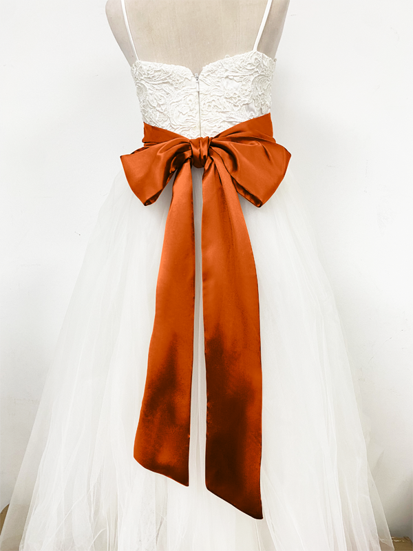 Girls Satin Tie Back Belt