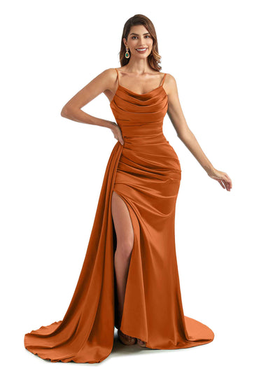 ChicSew Unique Velvet Long Bridesmaid Dresses One Shoulder Sexy Side Split Mermaid / Velvet dress for wedding, Copper ChicSew Unique Velvet Long Bridesmaid Dresses One Shoulder Sexy Side Split Mermaid / Velvet dress for wedding, Copper