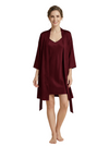 Women's 3/4 Sleeves Bride Bridesmaid Robes Silk Like Short Wedding Robes