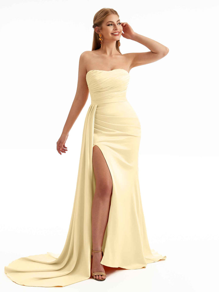 Sweetheart Sexy Summer Satin Mermaid Bridesmaid Dresses