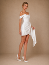 ChicSew Sexy Off The Shoulder Ruching Satin Mini Wedding Dress