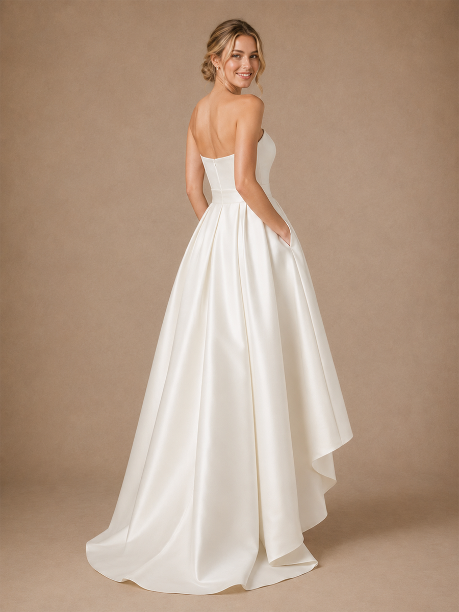 ChicSew Sweetheart A-Line Sleeveless Soft Satin Wedding Dresses Online