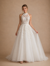 ChicSew Elegant A-Line Halter Sleeveless Lace Tulle Floor-Length Wedding Dresses Online