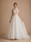 ChicSew Elegant A-Line Halter Sleeveless Lace Tulle Floor-Length Wedding Dresses Online