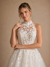 ChicSew Elegant A-Line Halter Sleeveless Lace Tulle Floor-Length Wedding Dresses Online