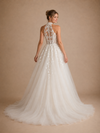 ChicSew Elegant A-Line Halter Sleeveless Lace Tulle Floor-Length Wedding Dresses Online