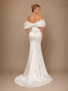 ChicSew Unique Off The Shoulder Mermaid Floor-Length Satin Long Wedding Dress