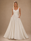 ChicSew Classy Satin A-Line Spaghetti Straps Floor-Length Wedding Dresses Online