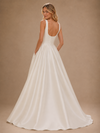 ChicSew Classy Satin A-Line Spaghetti Straps Floor-Length Wedding Dresses Online