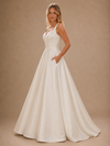 ChicSew Classy Satin A-Line Spaghetti Straps Floor-Length Wedding Dresses Online