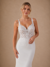 ChicSew Unique V-Neck Spaghetti Straps Lace Chiffon Mermaid Floor-Length Wedding Dress