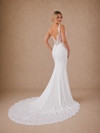ChicSew Unique V-Neck Spaghetti Straps Lace Chiffon Mermaid Floor-Length Wedding Dress