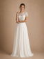 ChicSew Beautiful Jewel Short Sleeves Chiffon A-Line Floor-Length Wedding Dresses