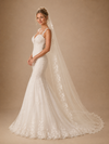 ChicSew Classy Romantic V-Neck Spaghetti Straps Lace Tulle Mermaid Floor-Length Wedding Dress