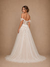 ChicSew Beautiful Off The Shoulder Lace Appliques Tulle A-Line Long Wedding Dress With Side Slit