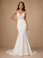 ChicSew Fancy Spaghetti Straps V-Neck Lace Appliques Mermaid Long Wedding Dress
