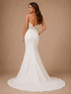 ChicSew Fancy Spaghetti Straps V-Neck Lace Appliques Mermaid Long Wedding Dress
