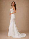 ChicSew Fancy Spaghetti Straps V-Neck Lace Appliques Mermaid Long Wedding Dress