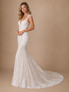 ChicSew Sexy V-Neck Mermaid Lace Tulle Sleeveless Maxi Wedding Dress With Train