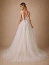 ChicSew Glamorous Sexy Deep V-Neck A-Line Lace Tulle Maxi Long Wedding Dresses