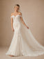 ChicSew Romantic Off The Shoulder Sleeveless Lace Mermaid Long Wedding Dresses