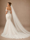 ChicSew Romantic Off The Shoulder Sleeveless Lace Mermaid Long Wedding Dresses