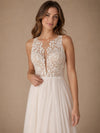 ChicSew Beautiful Illusion Sleeveless A-Line Lace Tulle Floor-Length Wedding Dress