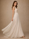 ChicSew Beautiful Illusion Sleeveless A-Line Lace Tulle Floor-Length Wedding Dress