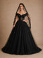 ChicSew Unique Fancy Off The Shoulder Lace Tulle Boning A-Line Long Wedding Dresses