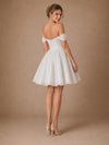 ChicSew Fancy Off The Shoulder A-Line Glitter Tulle Mini Wedding Dresses