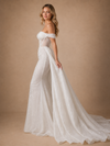 ChicSew Unique Romantic Off The Shoulder Boning Lace Tulle Mermaid Wedding Dresses With Overskirt