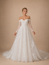 ChicSew Unique Fancy Sweetheart Lace Tulle Long Sleeves Maxi A-Line Wedding Dress