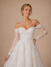 ChicSew Unique Fancy Sweetheart Lace Tulle Long Sleeves Maxi A-Line Wedding Dress