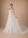 ChicSew Unique Fancy Sweetheart Lace Tulle Long Sleeves Maxi A-Line Wedding Dress