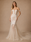 ChicSew Romantic Fancy Off The Shoulder Lace Tulle Mermaid Maxi Wedding Dresses