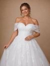 ChicSew Romantic Off The Shoulder A-Line Lace Applique Tulle Maxi Wedding Dresses