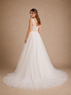 ChicSew Elegant Fancy A-Line V-Neck Lace Appliques Tulle Sleeveless Long Wedding Dress