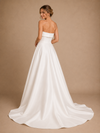 ChicSew Unique Sexy Strapless Satin Side Slit A-Line Long Wedding Dresses
