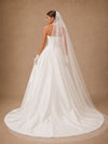 ChicSew Classy Strapless A-Line Beaded Floor-Length Satin Side Slit Wedding Dress