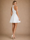 ChicSew Simple Sleeveless Chiffon Halter Mini A-Line Wedding Dresses
